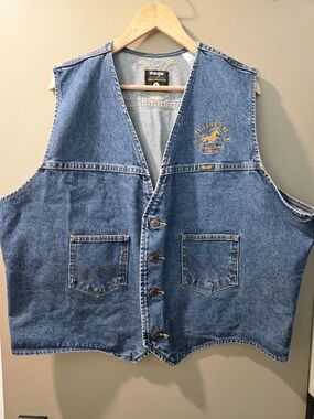 Wrangler x Yellowstone Dutton Ranch Denim Vest XXL Western Cowboy